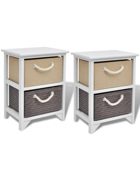 Comodini 2 pz in Legno