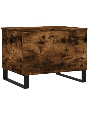 Tavolino da Salotto Rovere Fumo 60x44,5x45 cm Legno Multistrato