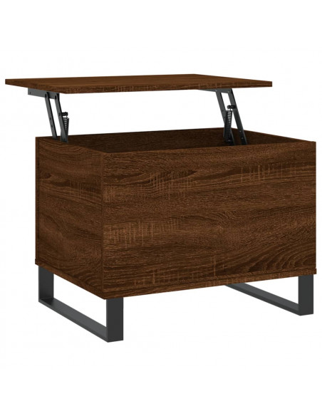 Tavolino Salotto Rovere Marrone 60x44,5x45 cm Legno Multistrato