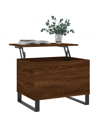 Tavolino Salotto Rovere Marrone 60x44,5x45 cm Legno Multistrato