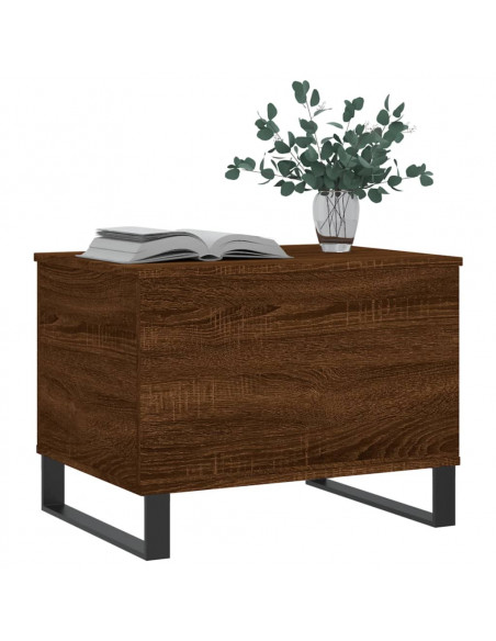 Tavolino Salotto Rovere Marrone 60x44,5x45 cm Legno Multistrato