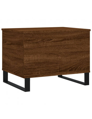 Tavolino Salotto Rovere Marrone 60x44,5x45 cm Legno Multistrato