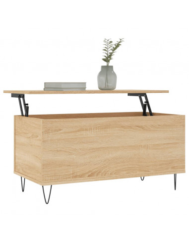Tavolino Salotto Rovere Sonoma 90x44,5x45 cm Legno Multistrato