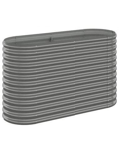 Letto Giardino Acciaio Verniciato a Polvere 114x40x68 cm Grigio
