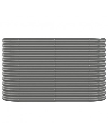 Letto Giardino Acciaio Verniciato a Polvere 114x40x68 cm Grigio