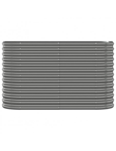 Letto Giardino Acciaio Verniciato a Polvere 114x40x68 cm Grigio