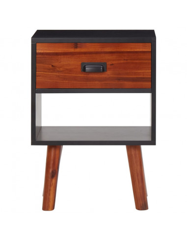 Comodini 2 pz in Legno Massello di Acacia 40x30x57 cm