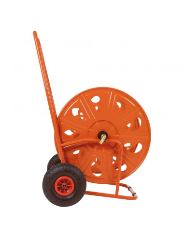 Carrello Avvolgitubo per Tubo Flessibile 140 m 3/4" in Acciaio