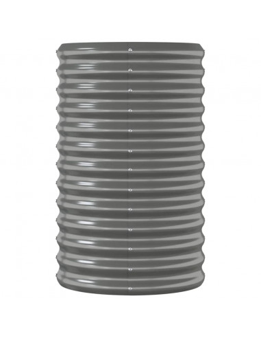 Letto Giardino Acciaio Verniciato a Polvere 114x40x68 cm Grigio