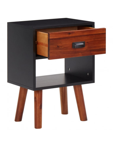 Comodini 2 pz in Legno Massello di Acacia 40x30x57 cm