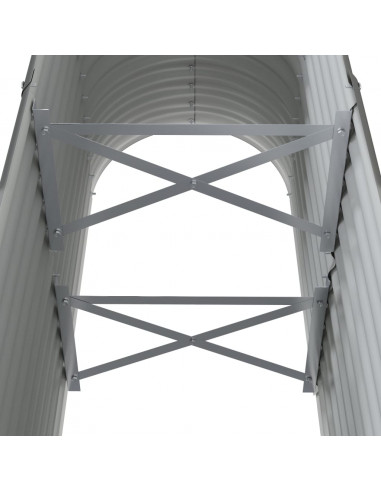 Letto Giardino Acciaio Verniciato a Polvere 114x40x68 cm Grigio