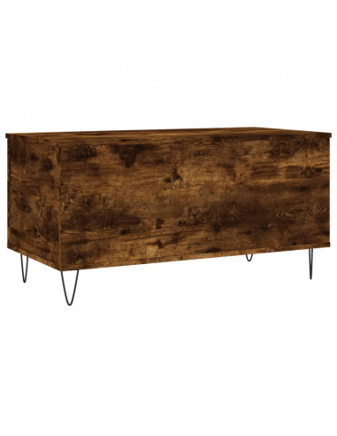 Tavolino da Salotto Rovere Fumo 90x44,5x45 cm Legno Multistrato