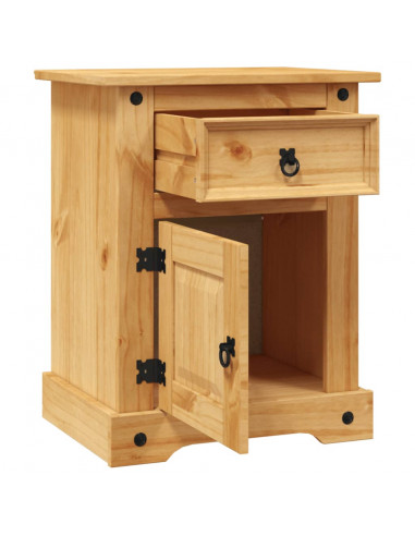 Comodino in Legno di Pino Messicano Corona Range 53x39x66 cm