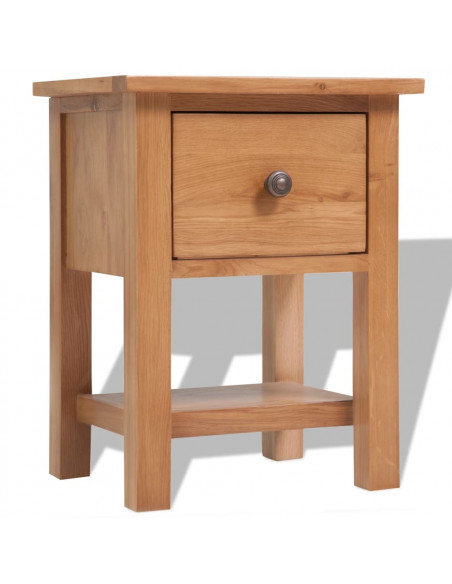 Comodino 36x30x47 cm in Legno Massello di Rovere