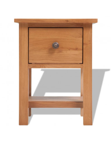 Comodino 36x30x47 cm in Legno Massello di Rovere