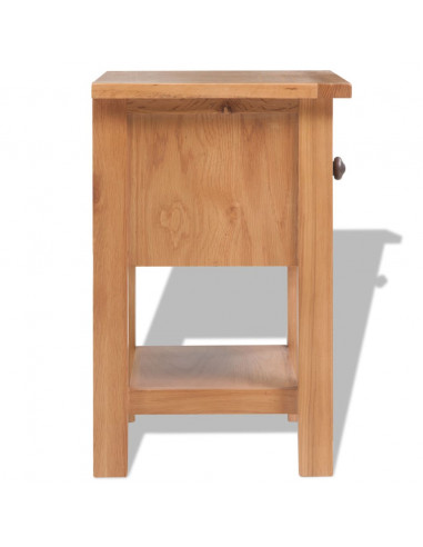 Comodino 36x30x47 cm in Legno Massello di Rovere