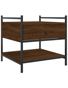 Tavolino da Salotto Rovere Marrone 50x50x50cm Legno Multistrato 2