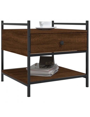 Tavolino da Salotto Rovere Marrone 50x50x50cm Legno Multistrato