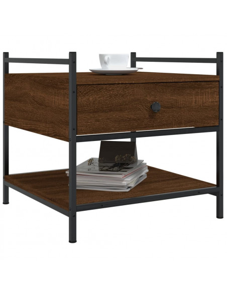 Tavolino da Salotto Rovere Marrone 50x50x50cm Legno Multistrato