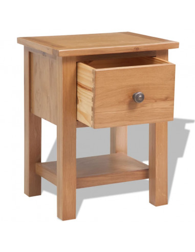 Comodino 36x30x47 cm in Legno Massello di Rovere