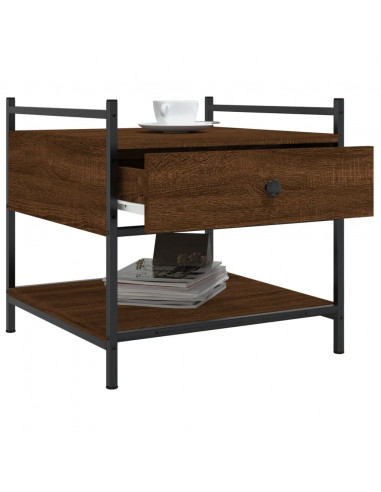 Tavolino da Salotto Rovere Marrone 50x50x50cm Legno Multistrato