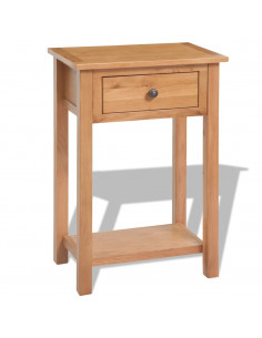 Tavolo Consolle 50x32x75 cm in Massello di Rovere 2