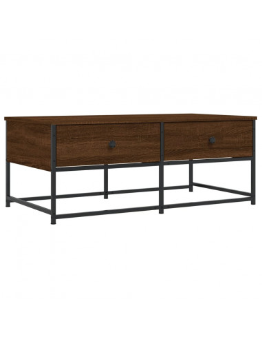 Tavolino Salotto Rovere Marrone 100x51x40 cm Legno Multistrato