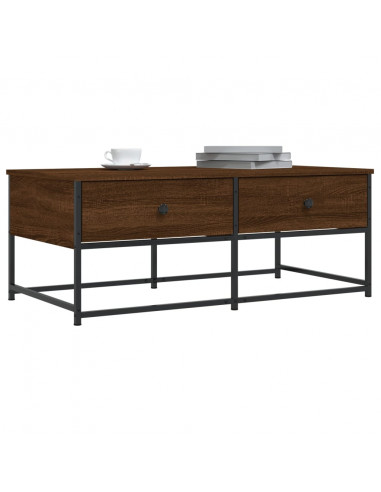 Tavolino Salotto Rovere Marrone 100x51x40 cm Legno Multistrato