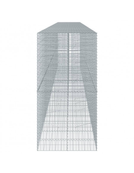 Cesto Gabbione con Copertura 1000x100x200 cm in Ferro Zincato