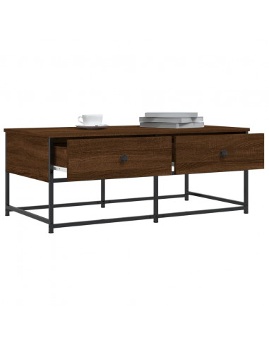 Tavolino Salotto Rovere Marrone 100x51x40 cm Legno Multistrato