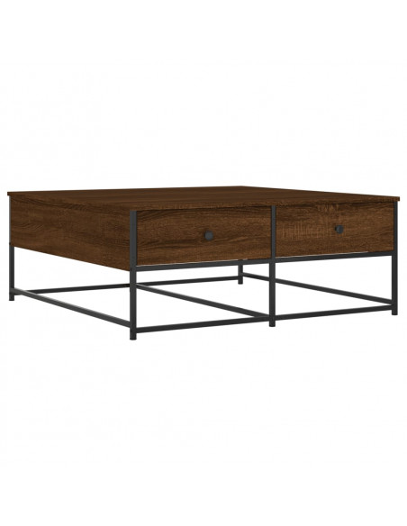 Tavolino Salotto Rovere Marrone 100x99x40 cm Legno Multistrato