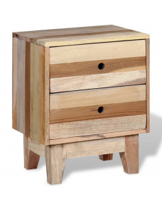 Comodino in Legno Massello di Recupero 2