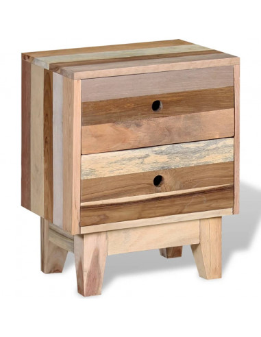 Comodino in Legno Massello di Recupero