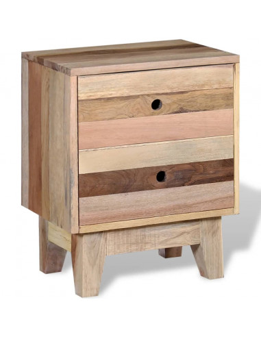 Comodino in Legno Massello di Recupero