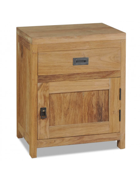 Comodino in Legno Massello di Teak 40x30x50 cm