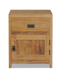 Comodino in Legno Massello di Teak 40x30x50 cm 2
