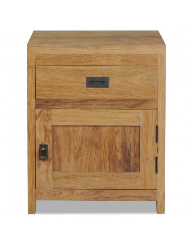 Comodino in Legno Massello di Teak 40x30x50 cm
