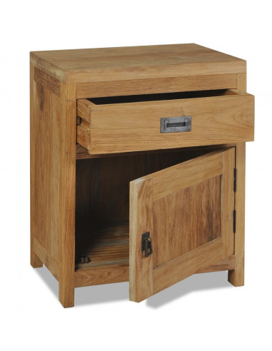 Comodino in Legno Massello di Teak 40x30x50 cm