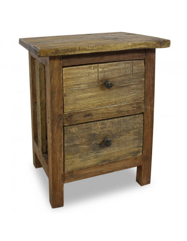 Comodino in Legno Massello di Recupero 40x30x51 cm