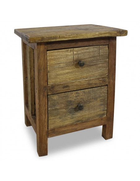 Comodino in Legno Massello di Recupero 40x30x51 cm