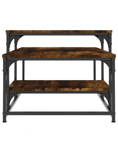 Tavolino da Salotto Rovere Fumo 102x60x45 cm Legno Multistrato