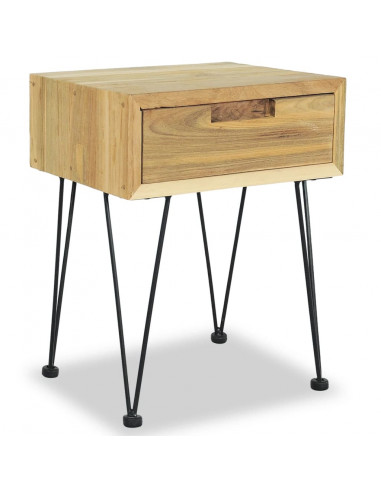 Comodino 40x30x50 cm in Legno Massello di Teak