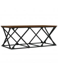 Tavolino Salotto Rovere Marrone 100x49x40 cm Legno Multistrato 2