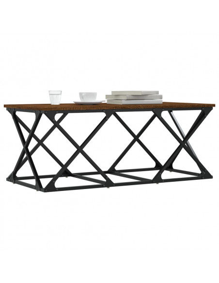 Tavolino Salotto Rovere Marrone 100x49x40 cm Legno Multistrato