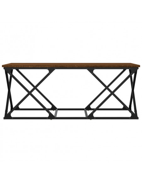 Tavolino Salotto Rovere Marrone 100x49x40 cm Legno Multistrato