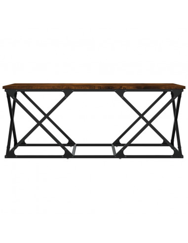 Tavolino da Salotto Rovere Fumo 100x49x40 cm Legno Multistrato