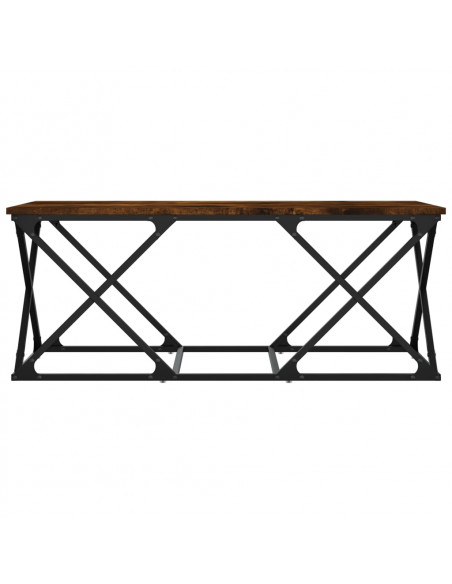 Tavolino da Salotto Rovere Fumo 100x49x40 cm Legno Multistrato