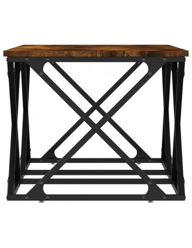 Tavolino da Salotto Rovere Fumo 100x49x40 cm Legno Multistrato