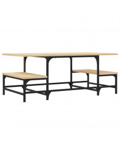 Tavolino Salotto Rovere Sonoma 100x50,5x40 cm Legno Multistrato 2