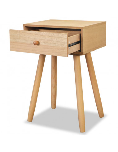 Comodini Set 2 pz in Massello di Pino 40x30x61 cm Marroni